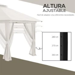 Outsunny Carpa Plegable Pop-up 3,92x3,92x2,83 M Cenador De Jardín Con Altura Ajustable Protección UV50+ Doble Techo Mosquiteras Y Bolsa De Ruedas Para Fiestas Camping Crema 13 Outsunny Carpa Plegable Pop-up 3,92x3,92x2,83 M Cenador De Jardín Con Altura Ajustable Protección UV50+ Doble Techo Mosquiteras Y Bolsa De Ruedas Para Fiestas Camping Crema -OUTSUNNY TIENDA 686f6e7ca472ed7f4a58fdb58a425046a1517d91 a2327e555ef34603b733a3369254075f