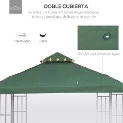 Outsunny Techo De Reemplazo 3X3 Metros Para Carpa Pabellon Toldo Eventos Y Bodas Verde Esmeralda 11 Outsunny Techo De Reemplazo 3X3 Metros Para Carpa Pabellon Toldo Eventos Y Bodas Verde Esmeralda -OUTSUNNY TIENDA 691d4a01e8e58c233a16d50cce50e391d6b42ff1 55301fe309bf4ba39dfa37b9a449f222