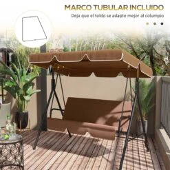 Outsunny Toldo De Repuesto Para Columpio De 2 Plazas Toldo Recambio Para Balancín Cubierta De Reemplazo Protección UV50+ Para Jardín Terraza Patio 192x144 Cm Marrón Oscuro 15 Outsunny Toldo De Repuesto Para Columpio De 2 Plazas Toldo Recambio Para Balancín Cubierta De Reemplazo Protección UV50+ Para Jardín Terraza Patio 192x144 Cm Marrón Oscuro -OUTSUNNY TIENDA 6a1d3c2fe3b222e8f596f642f26f144926c30afc 9fa970ce0737404eaf46e2837e239aaa