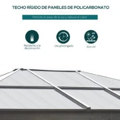Outsunny Cenador Para Jardín 3x3.6 M Alumnio Pabellón Para Exterior Con Techo De Policarbonato Anti-UV Y 4 Mosquiteras Laterales Con Cremalleras Para Fiestas Eventos Beige 17 Outsunny Cenador Para Jardín 3x3.6 M Alumnio Pabellón Para Exterior Con Techo De Policarbonato Anti-UV Y 4 Mosquiteras Laterales Con Cremalleras Para Fiestas Eventos Beige -OUTSUNNY TIENDA 6a7eaccba3e34589b8677549a3cd146f189e5fa9 e80e28a262e843378d6c885bdbb63805