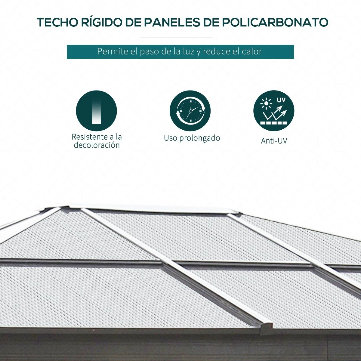 Outsunny Cenador Para Jardín 3x3.6 M Alumnio Pabellón Para Exterior Con Techo De Policarbonato Anti-UV Y 4 Mosquiteras Laterales Con Cremalleras Para Fiestas Eventos Beige 6 Outsunny Cenador Para Jardín 3x3.6 M Alumnio Pabellón Para Exterior Con Techo De Policarbonato Anti-UV Y 4 Mosquiteras Laterales Con Cremalleras Para Fiestas Eventos Beige - Imagen 4
