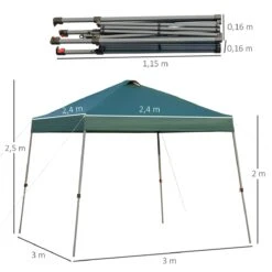 Outsunny Cenador Plegable 3x3m Portátil De Jardín Con Bolsa De Transporte Con Ruedas Acero Para Exterior Fiestas Camping Verde 13 Outsunny Cenador Plegable 3x3m Portátil De Jardín Con Bolsa De Transporte Con Ruedas Acero Para Exterior Fiestas Camping Verde -OUTSUNNY TIENDA 6a817230c03ae8b2f69f36d69d451636e454df54 4153a62e00aa421d9a2eef1abef8e976