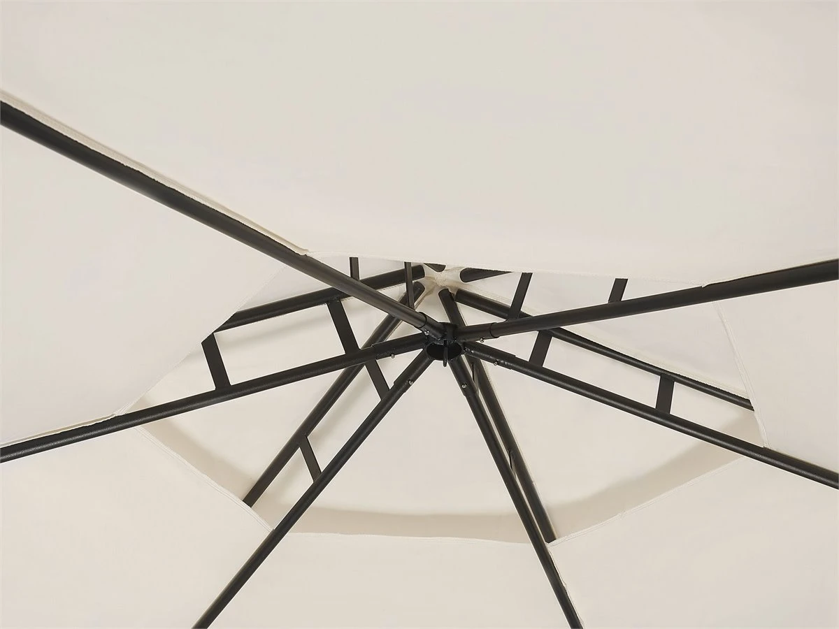 Cenador De Metal Beige/negro 350 Cm PORTEL 7 Cenador De Metal Beige/negro 350 Cm PORTEL - Imagen 5