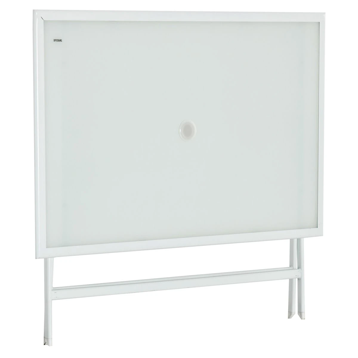 Outsunny Mesa De Jardín De Metal Plegable Mesa De Camping Rectangular De Vidrio Templado Con Agujero Para Sombrilla Para Picnic Terraza Balcón 110x70x70 Cm Blanco 9 Outsunny Mesa De Jardín De Metal Plegable Mesa De Camping Rectangular De Vidrio Templado Con Agujero Para Sombrilla Para Picnic Terraza Balcón 110x70x70 Cm Blanco - Imagen 7