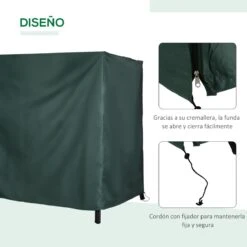 Outsunny Funda Para Columpios De Exterior Con Cremallera Cubierta Muebles Para Exterior Ideal Columpios 205x124x164 Cm Verde Oscuro -OUTSUNNY TIENDA 6df80215ae8ada025a3bf134b88436a6775090cc dd2f4627da454405b4a1f59571426b98