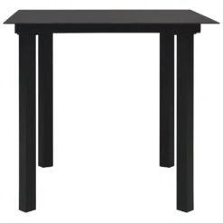 Set De Comedor De Jardín De 5 Piezas Vidrio Y Acero Negro VidaXL -OUTSUNNY TIENDA 6ecab7fae80d728871754297eededa0378c2b7f2 e0c13e735bbf467fb66c7057c5a32503