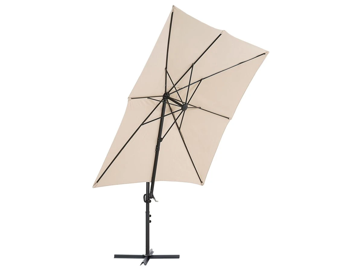 Sombrilla De Jardín 245 X 245 Cm Beige/negro MONZA II 6 Sombrilla De Jardín 245 X 245 Cm Beige/negro MONZA II - Imagen 4