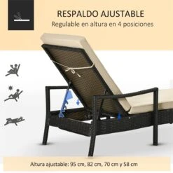 Outsunny Set De 2 Tumbonas De Ratán De Jardín Chaise Longue Con Respaldo Ajustable En 4 Posiciones Cojines Acolchados Y Desenfundables Para Terraza Patio Exterior 192x62,5x58-95 Cm Marrón Y Beige 14 Outsunny Set De 2 Tumbonas De Ratán De Jardín Chaise Longue Con Respaldo Ajustable En 4 Posiciones Cojines Acolchados Y Desenfundables Para Terraza Patio Exterior 192x62,5x58-95 Cm Marrón Y Beige -OUTSUNNY TIENDA 7037c746f39aeb36b10223daefa7aedbb899ecee 3318900f6c5b456ebe71e63a4725a4c5