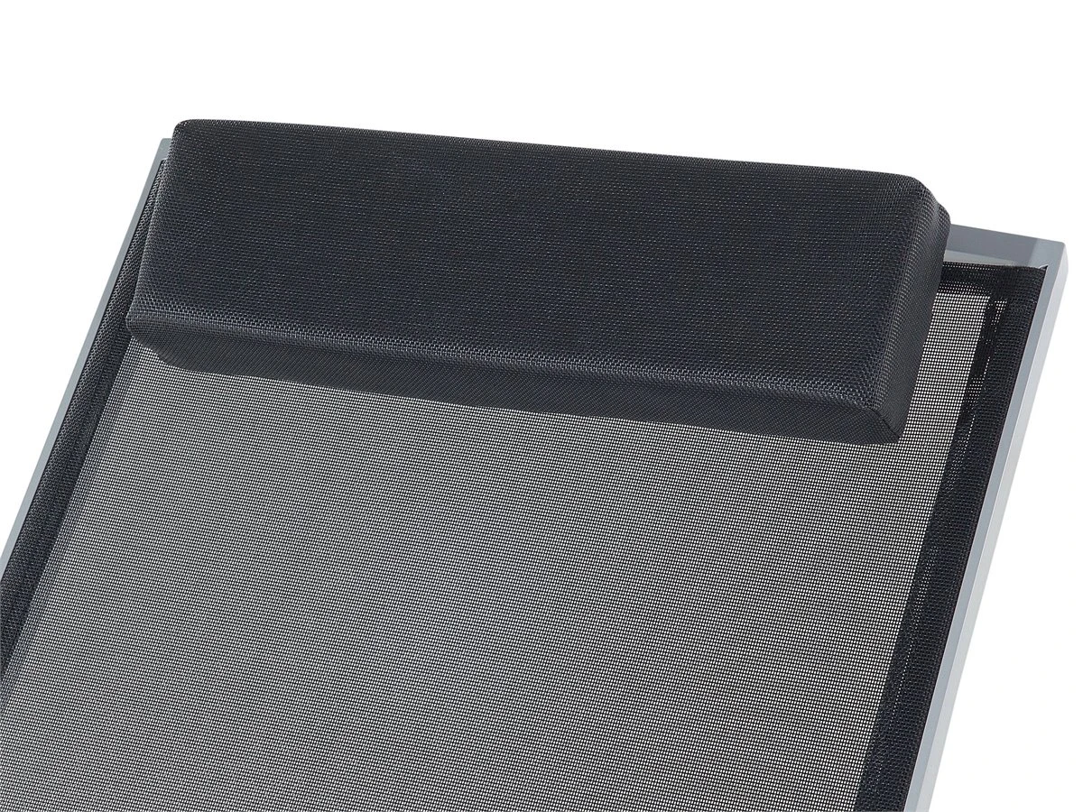 Tumbona De Jardín Negra En Aluminio CATANIA II 8 Tumbona De Jardín Negra En Aluminio CATANIA II - Imagen 6