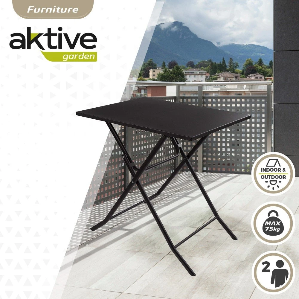 Mesa Cuadrada Plegable Jardín Aktive 4 Mesa Cuadrada Plegable Jardín Aktive - Imagen 2