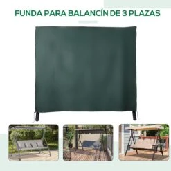 Outsunny Funda Para Columpios De Exterior Con Cremallera Cubierta Muebles Para Exterior Ideal Columpios 205x124x164 Cm Verde Oscuro -OUTSUNNY TIENDA 7241098160b1ecd04c1a221e1a48475a1734f121 2c52b2649fb04df9b8ee7959c1e667c6