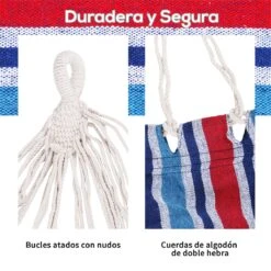 Outsunny Hamaca De Algodón Para Jardín 210x150 Cm Hamaca Colgante Portátil Carga Máx. 180 Kg Para Acampar Piscina Camping Rayas Azul Y Rojo 14 Outsunny Hamaca De Algodón Para Jardín 210x150 Cm Hamaca Colgante Portátil Carga Máx. 180 Kg Para Acampar Piscina Camping Rayas Azul Y Rojo -OUTSUNNY TIENDA 72a94e12d3a143e6f8a616c0e19a3e1f4d817215 6477f49bb6e144c7af6835e67b6b5a05