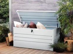 Arcón Para Exterior Gris Claro 132x62 Cm CEBROSA