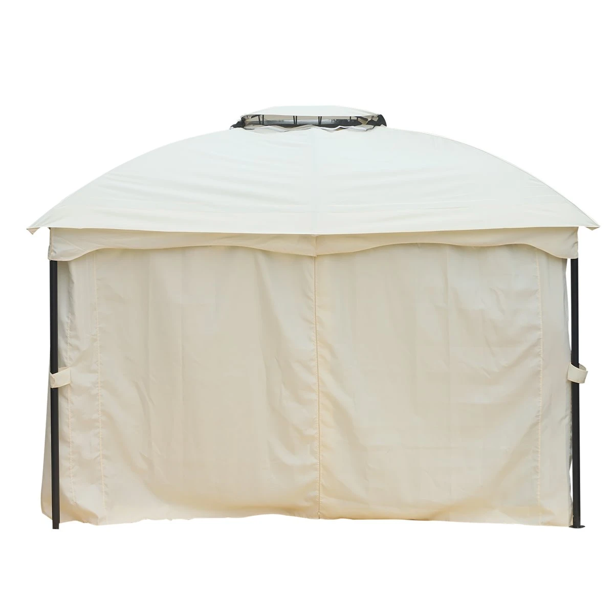Outsunny Cenador Con Techo Gazebo Pabellón Exterior 3x3.65x2.82m Carpa Glorietas De Jardín Marco De Hierro Con Pared Lateral Y Mosquitero Color Crema 10 Outsunny Cenador Con Techo Gazebo Pabellón Exterior 3x3.65x2.82m Carpa Glorietas De Jardín Marco De Hierro Con Pared Lateral Y Mosquitero Color Crema - Imagen 8