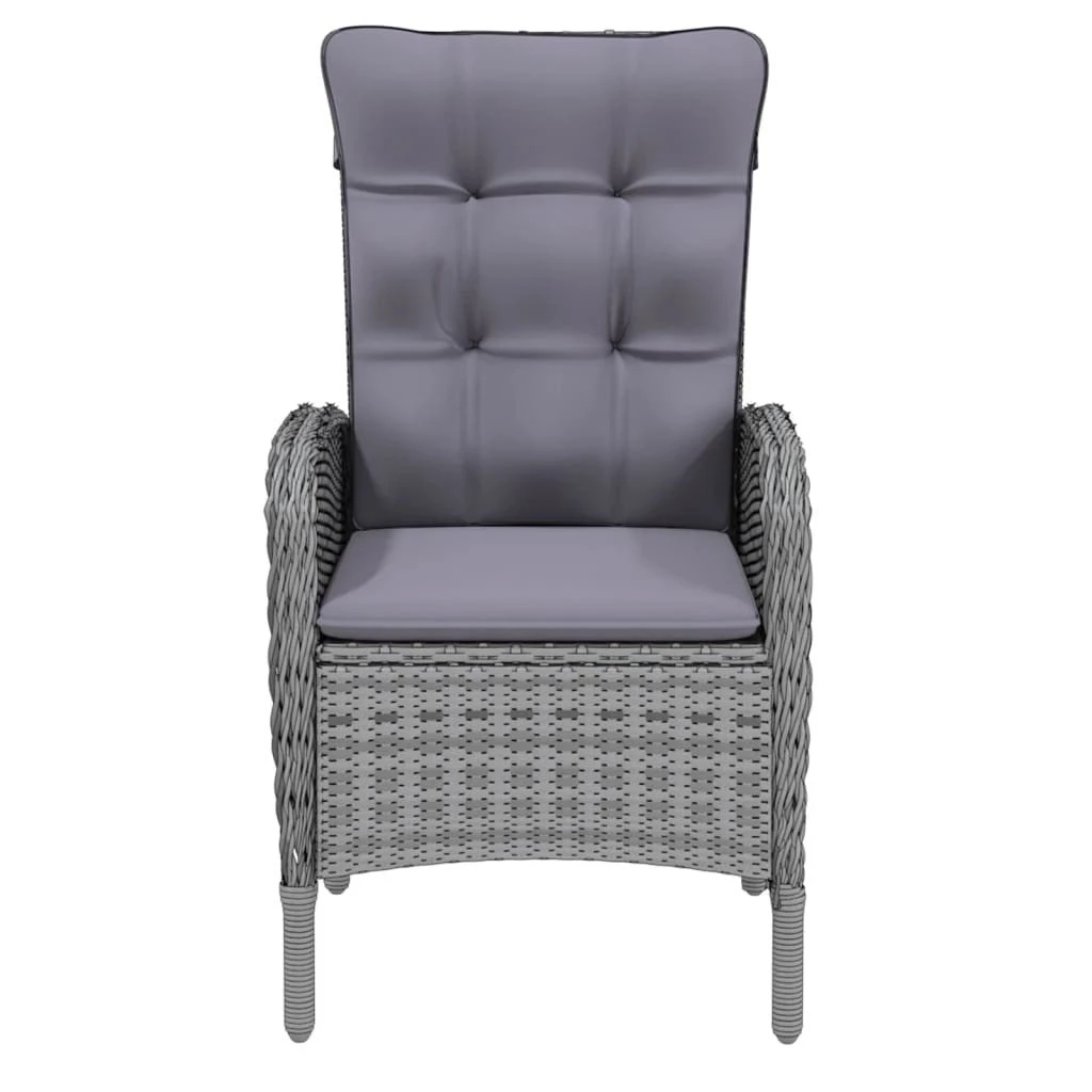 Juego De Comedor De Jardín 5 Piezas Ratán Sintético Gris VidaXL 6 Juego De Comedor De Jardín 5 Piezas Ratán Sintético Gris VidaXL - Imagen 4