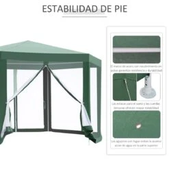 Outsunny Carpa Gazebo Tipo Cenador Hexagonal Con Mosquitera Para Jardín Y Terraza Ø1,97 M Material De Poliéster Repelente Al Agua (Verde) 15 Outsunny Carpa Gazebo Tipo Cenador Hexagonal Con Mosquitera Para Jardín Y Terraza Ø1,97 M Material De Poliéster Repelente Al Agua (Verde) -OUTSUNNY TIENDA 7406abccde9418d373b29fcdf999d28fcca0e395 17d1a7db1e474276a7be1a314e748282