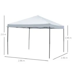 Outsunny Carpa Plegable 3x3m Paredes De Mosquitera Extraíbles Con Cremallera 4 Orificios De Drenaje Tela Oxford 420D Para Jardín Fiestas Blanco -OUTSUNNY TIENDA 7484b4e19020b1a87281bf825e6da65aab5bd091 459fc812c697490bb5ee1f0b244bb698