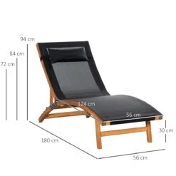 Outsunny Tumbona De Jardín Tipo Hamaca Con Altura De Respaldo Ajustable Reposacabeza Extraíble Y Marco De Madera Ergonómico Para Terraza Playa Exterior 180x56x72 Cm Negro 11 Outsunny Tumbona De Jardín Tipo Hamaca Con Altura De Respaldo Ajustable Reposacabeza Extraíble Y Marco De Madera Ergonómico Para Terraza Playa Exterior 180x56x72 Cm Negro -OUTSUNNY TIENDA 74e78851b563452dbe039b6f8cf9bd8922e26a26 1ba198939abd4e5f919fd05611377d7f