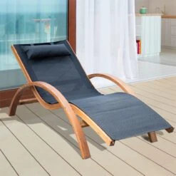 Outsunny Tumbona Hamaca 161x72x68cm Jardin Terraza Playa Piscina Patio Hotel Madera Negro -OUTSUNNY TIENDA 7574922a61d887e82ae9ccb416678373bab0bb89 571a841efd5443d7ba7358f8e73e037c