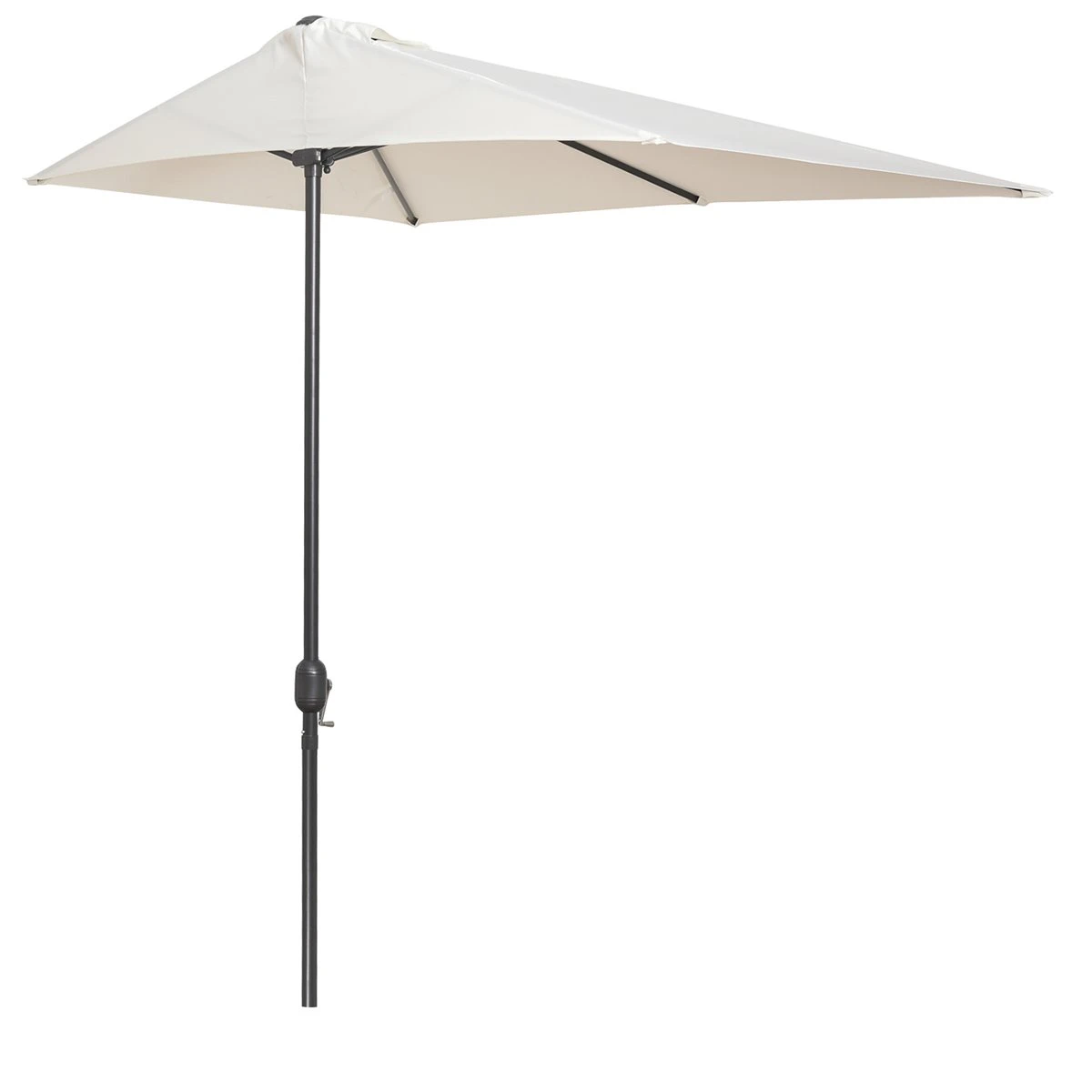 Outsunny Sombrilla Semicircular 230x130x245 Cm Parasol Para Pared De Jardín Con Manivela Y Mástil De Metal De Ø38 Mm Terraza Balcón Crema 3 Outsunny Sombrilla Semicircular 230x130x245 Cm Parasol Para Pared De Jardín Con Manivela Y Mástil De Metal De Ø38 Mm Terraza Balcón Crema