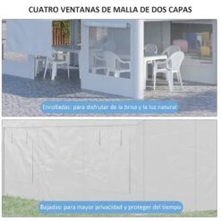 Outsunny Carpa De Jardín 6x3 M Carpa Para Fiestas Cenador De Exterior Con 3 Puertas Extraíbles Ventanas De Malla Enrollables Para Terraza Bodas Eventos Blanco 14 Outsunny Carpa De Jardín 6x3 M Carpa Para Fiestas Cenador De Exterior Con 3 Puertas Extraíbles Ventanas De Malla Enrollables Para Terraza Bodas Eventos Blanco -OUTSUNNY TIENDA 764634685964ad0e0d6135430ddd6e7e5e15f089 2f8f104beeb04d1ebdcac54a7da009e3