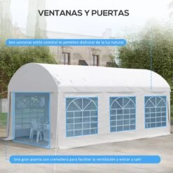 Outsunny Carpa De Jardín 6x3 M Carpa Para Fiestas Cenador Con Paredes Laterales Extraíbles Puerta Con Cremalleras Y 6 Ventanas Protección UV Para Exterior Eventos Bodas Blanco 14 Outsunny Carpa De Jardín 6x3 M Carpa Para Fiestas Cenador Con Paredes Laterales Extraíbles Puerta Con Cremalleras Y 6 Ventanas Protección UV Para Exterior Eventos Bodas Blanco -OUTSUNNY TIENDA 76f0b785dec5df9a3837319f58aa8984b18d799a 344b4e87152d44d9bf6cdf04daaf95e9