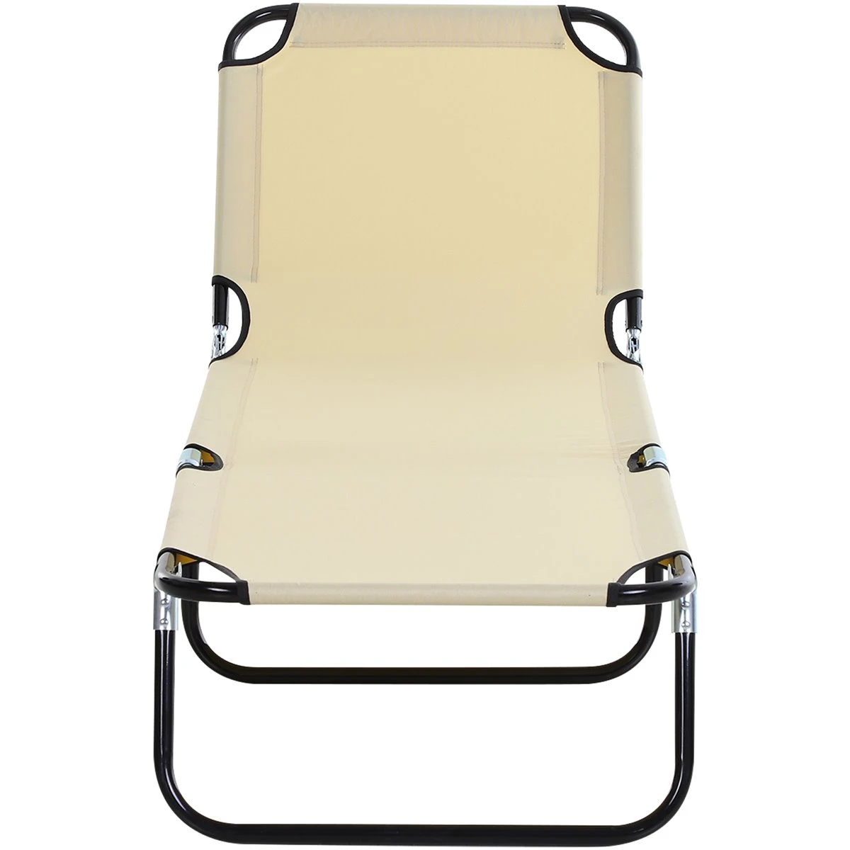 Outsunny Tumbona Plegable Reclinable Con Ángulo Ajustable De 5 Posiciones Para Jardín Exterior Piscina Terraza Camping Carga 120 Kg 190x56x28 Cm Beige 9 Outsunny Tumbona Plegable Reclinable Con Ángulo Ajustable De 5 Posiciones Para Jardín Exterior Piscina Terraza Camping Carga 120 Kg 190x56x28 Cm Beige - Imagen 7