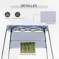 Outsunny Carpa Plegable 2,2x2,2x2m Con Lateral Altura Ajustable Protección UV 50+ De Acero Y Tela Oxford Con Bolsa De Transporte Blanco 14 Outsunny Carpa Plegable 2,2x2,2x2m Con Lateral Altura Ajustable Protección UV 50+ De Acero Y Tela Oxford Con Bolsa De Transporte Blanco -OUTSUNNY TIENDA 776e27ff51e6462eccd48ef7fac227d48aed9d71 e9f31f73a3124c4ca131f0f2fa5e7698
