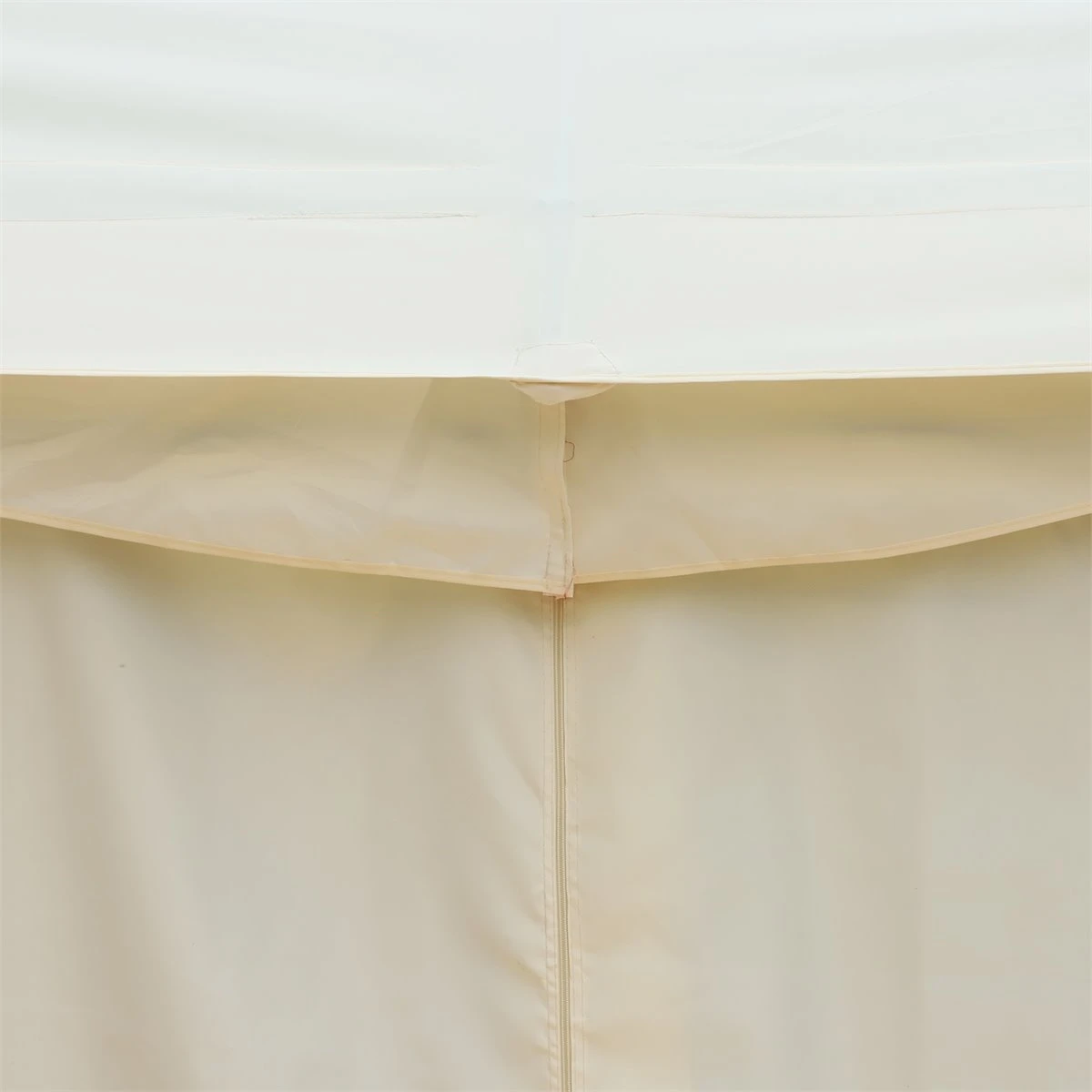 Outsunny Cenador Con Techo Gazebo Pabellón Exterior 3x3.65x2.82m Carpa Glorietas De Jardín Marco De Hierro Con Pared Lateral Y Mosquitero Color Crema 11 Outsunny Cenador Con Techo Gazebo Pabellón Exterior 3x3.65x2.82m Carpa Glorietas De Jardín Marco De Hierro Con Pared Lateral Y Mosquitero Color Crema - Imagen 9