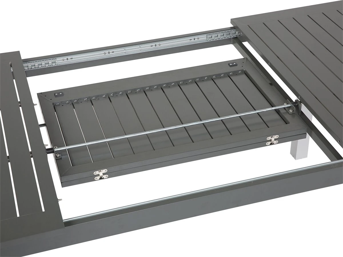 Mesa De Jardín Extensible De Metal Gris Oscuro/blanco 168/248 X 100 Cm PANCOLE 11 Mesa De Jardín Extensible De Metal Gris Oscuro/blanco 168/248 X 100 Cm PANCOLE - Imagen 9