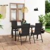 Juego De Comedor Para Jardín 5 Piezas Negro Y Marrón VidaXL -OUTSUNNY TIENDA 787f12e0e49e5f95aed020dbfe86c865a3f9410d a5c0368e861b41f99fc056873a9fda73