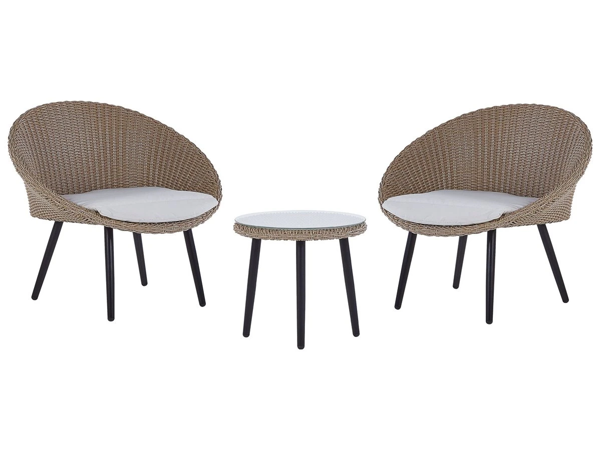 Conjunto De Jardín De Ratán Color Natural ORTIGIA 4 Conjunto De Jardín De Ratán Color Natural ORTIGIA - Imagen 2