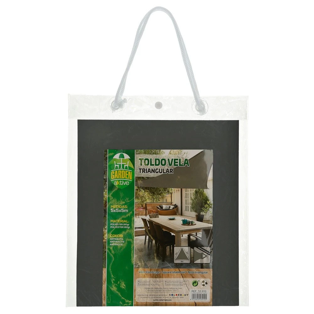 Toldo Sombreo Triangular Aktive Garden Gris Antracita 6 Toldo Sombreo Triangular Aktive Garden Gris Antracita - Imagen 4