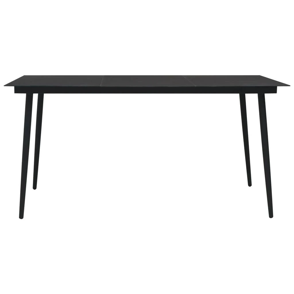 Juego De Comedor Para Jardín 7 Piezas Ratán PVC Negro VidaXL 6 Juego De Comedor Para Jardín 7 Piezas Ratán PVC Negro VidaXL - Imagen 4