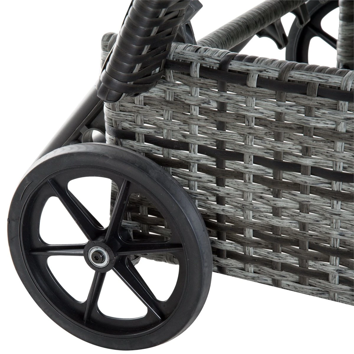 Outsunny Set De 2 Tumbonas Chaise Longue + 1 Mesa De Ratan Para Jardín O Terraza Sillas Con Cojín Y Respaldo Ajustable A 5 Niveles (Gris) 12 Outsunny Set De 2 Tumbonas Chaise Longue + 1 Mesa De Ratan Para Jardín O Terraza Sillas Con Cojín Y Respaldo Ajustable A 5 Niveles (Gris) - Imagen 10