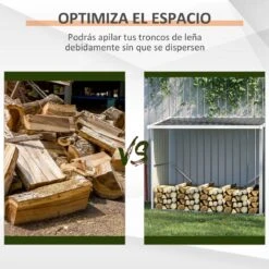 Outsunny Casetilla Para Leña Acero Galvanizado Cobertizo Leñero De Almacenamiento De Troncos Con Techo Inclinado Para Jardín Terraza Exterior 185x84x133,5/148,5 Cm Gris 13 Outsunny Casetilla Para Leña Acero Galvanizado Cobertizo Leñero De Almacenamiento De Troncos Con Techo Inclinado Para Jardín Terraza Exterior 185x84x133,5/148,5 Cm Gris -OUTSUNNY TIENDA 7ae90c9ac6faac3743a583383d6bd7048da0f62d 4874c96b3db44cf3a62119cdd89d36c6