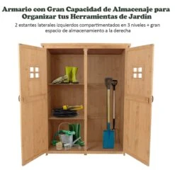 Outsunny Cobertizo De Madera Caseta De Jardín Exterior Armario Herramientas De Jardinería Con Estantes Doble Puerta Ventanas Y Techo Asfáltico 127,5x50x164 Cm Natural 15 Outsunny Cobertizo De Madera Caseta De Jardín Exterior Armario Herramientas De Jardinería Con Estantes Doble Puerta Ventanas Y Techo Asfáltico 127,5x50x164 Cm Natural -OUTSUNNY TIENDA 7c4aeb12363f6d001020aaa7636a7f0bb083325d bb979d6dbe3d4184bd6abfa7cd6b49db