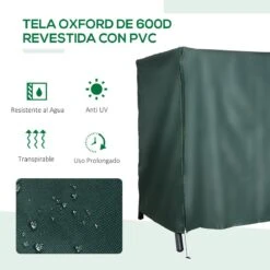 Outsunny Funda Para Columpios De Exterior Con Cremallera Cubierta Muebles Para Exterior Ideal Columpios 205x124x164 Cm Verde Oscuro -OUTSUNNY TIENDA 7c8cee53ac05ed702b0bf9e3fc3f29bdbcd931d0 d2d1687e0b7d49109628fec9f1c4af84