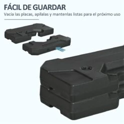 Outsunny 2 Pesos Para Base De Sombrilla Rellenable De Arena 110 Kg O Agua 70 Kg Para Base Cruzada De Parasol Sombrilla Cantilever Para Jardín Terraza Exterior 88,5x88,5x12 Cm Negro 17 Outsunny 2 Pesos Para Base De Sombrilla Rellenable De Arena 110 Kg O Agua 70 Kg Para Base Cruzada De Parasol Sombrilla Cantilever Para Jardín Terraza Exterior 88,5x88,5x12 Cm Negro -OUTSUNNY TIENDA 7da7626816f161f0dba5d6b706f732e8dfa9a254 e99dc8102b354bbba6a9d01242ce635b