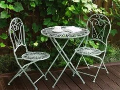 Mesa De Jardín De Metal Verde Claro ⌀ 70 Cm TRENTO -OUTSUNNY TIENDA 80a3921e866b48fe964a398baa940a056f1146fe e4da1949501a40028862d92ba3e03d40