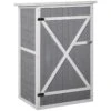 Outsunny Caseta De Jardín De Madera 75x56x115 Cm Armario Cobertizo De Exterior Para Herramientas Con 3 Estantes Interiores Puerta Con Pestillo Y Techo Asfáltico Gris 2 Outsunny Caseta De Jardín De Madera 75x56x115 Cm Armario Cobertizo De Exterior Para Herramientas Con 3 Estantes Interiores Puerta Con Pestillo Y Techo Asfáltico Gris -OUTSUNNY TIENDA 82528f451709f8ca3d1cb6a2787182b5e62317a1 9084cbfb8a25434bb33c9773720f5f04