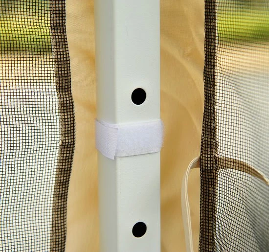 Outsunny Carpa Plegable 3x3 Para Exterior Cenador Portátil De Jardín Con Mosquiteras Bolsa De Transporte Marco De Acero Y Tela Oxford Resistente Para Fiestas Camping Beige 9 Outsunny Carpa Plegable 3x3 Para Exterior Cenador Portátil De Jardín Con Mosquiteras Bolsa De Transporte Marco De Acero Y Tela Oxford Resistente Para Fiestas Camping Beige - Imagen 7