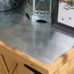 Outsunny Armario De Madera De Jardín 75x40x90 Cm 0,24 M² Para Almacenamiento De Herramientas Con 2 Puertas 4 Estantes Y Techo Galvanizado Para Exterior Terraza Natural -OUTSUNNY TIENDA 84c97a1f4965e6c3164fab606f5f96891fb4ac4f 5c7072121a0248df8e789b132ca6860f