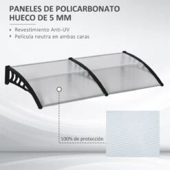 Outsunny Tejadillo De Protección 200x96x27 Cm Marquesina Exterior Para Puertas Y Ventanas Contra Sol Y Lluvia Con Soporte De PP Policarbonato Transparente 15 Outsunny Tejadillo De Protección 200x96x27 Cm Marquesina Exterior Para Puertas Y Ventanas Contra Sol Y Lluvia Con Soporte De PP Policarbonato Transparente -OUTSUNNY TIENDA 86be409dfa8c74c8dfd5faf3ae6d956207b921d5 9a9cc8b84583490bbf63ed35b51e3ef4