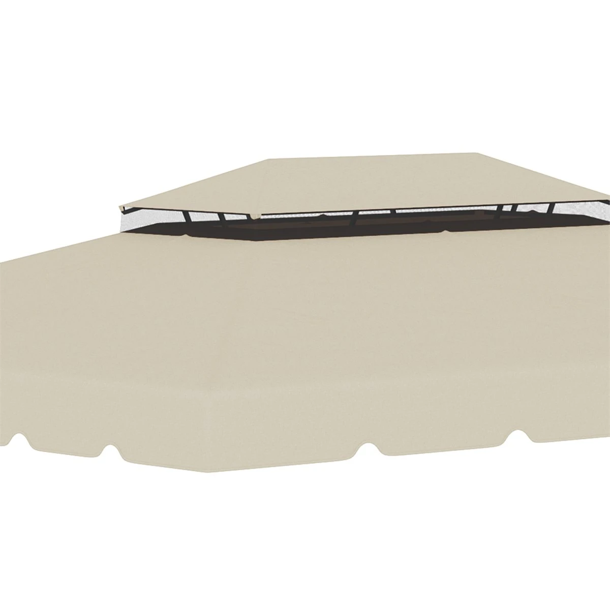 Outsunny Techo De Repuesto Para Cenador Con Doble Techo 3,9x2,9 M Cubierta De Repuesto Para Pabellón Gazebo Exterior Con 8 Orificios De Drenaje Beige 10 Outsunny Techo De Repuesto Para Cenador Con Doble Techo 3,9x2,9 M Cubierta De Repuesto Para Pabellón Gazebo Exterior Con 8 Orificios De Drenaje Beige - Imagen 8