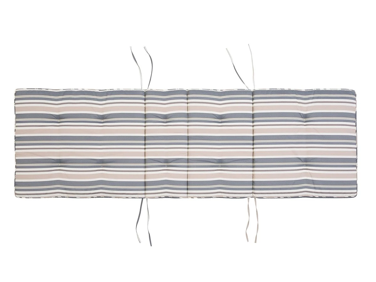 Tumbona De Jardín Madera Con Ruedas Cojín Rayas Azul Beige TOSCANA 13 Tumbona De Jardín Madera Con Ruedas Cojín Rayas Azul Beige TOSCANA - Imagen 11