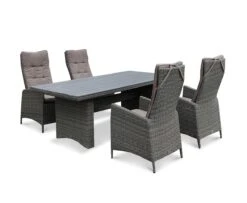 LUXEMBURGO 2 SET MESA + SILLAS JARDIN MARRÓN