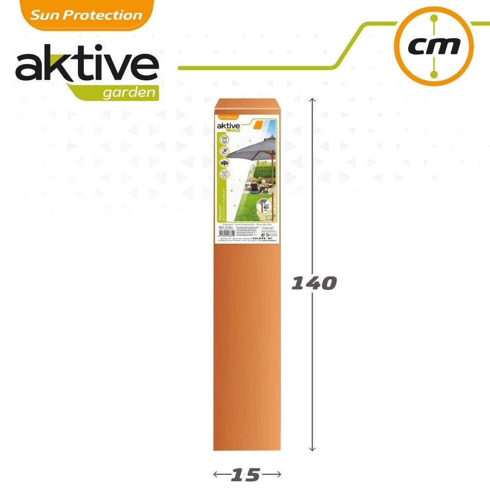 Parasol HexagonalAktive Garden D270 Cm Color Antracita Mástil Madera 7 Parasol HexagonalAktive Garden D270 Cm Color Antracita Mástil Madera - Imagen 5