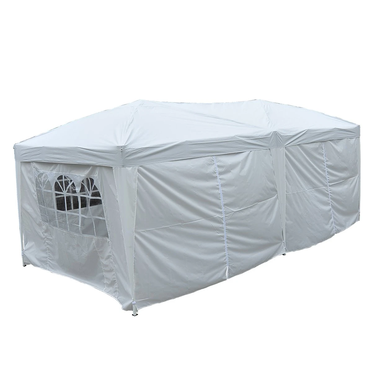 Outsunny Carpa Plegable En Acordeon 4 Paneles Laterales 2 Cortinas +Bolsa Transporte 5,91x2,97x2,55 M Blanco 10 Outsunny Carpa Plegable En Acordeon 4 Paneles Laterales 2 Cortinas +Bolsa Transporte 5,91x2,97x2,55 M Blanco - Imagen 8