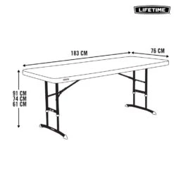 Mesa Plegable Ajustable En Altura LIFETIME 183x76x61-91 Cm 17 Mesa Plegable Ajustable En Altura LIFETIME 183x76x61-91 Cm -OUTSUNNY TIENDA 87f67a352c36ff77be0077cd111cce37fcdcff1c ffffd77bf8d443ed9520e5a537a2d07a
